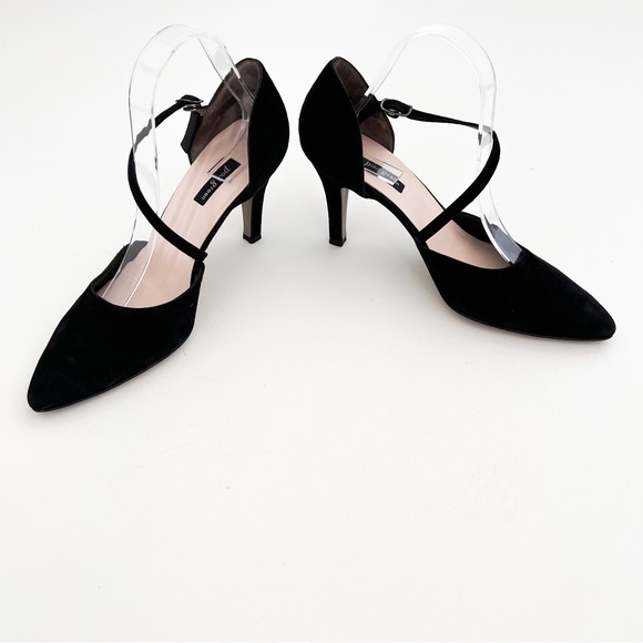 Paul Green Black Suede Womens Valetta d'Orsay Pumps, size 9 - Picture 5 of 16